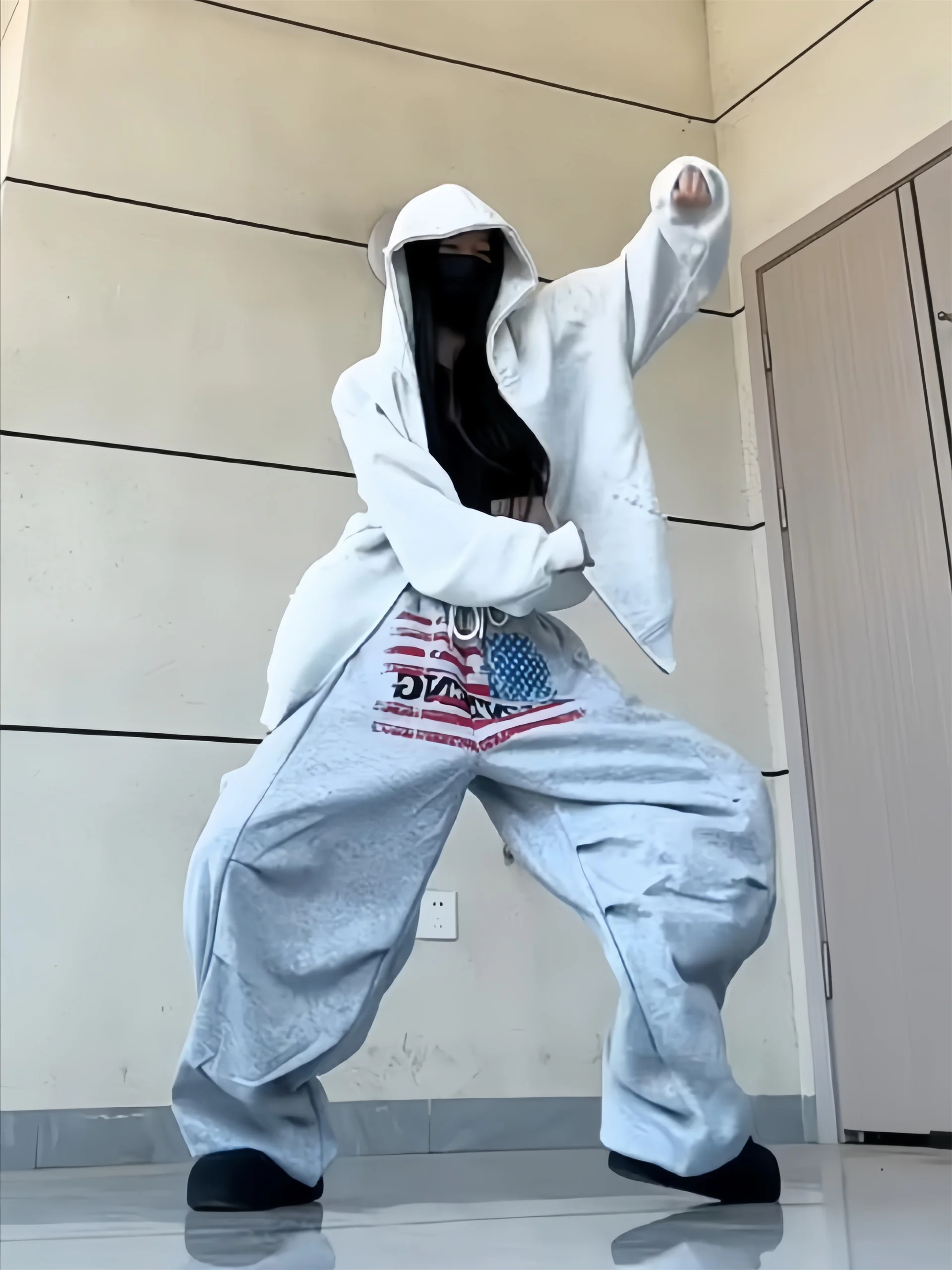 Ey letras calças esportivas femininas americanas rua sle jazz dança casual cintura alta perna larga verão outono calças