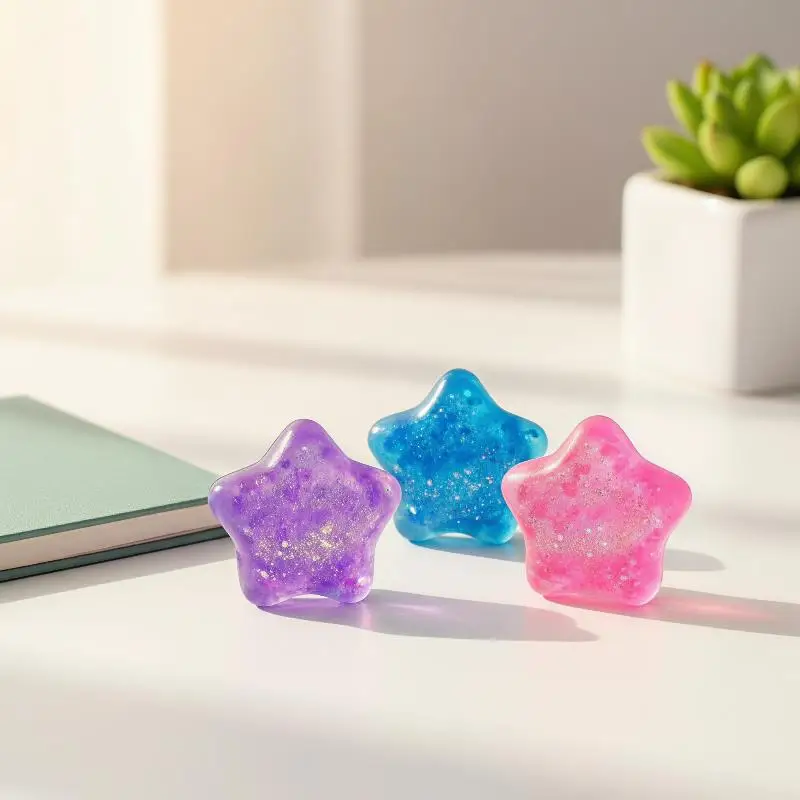Stress Relief Stretchy Squeeze Toy 1Pc Cute Maltose Star Slow Rising Creative Fidget Decor for Home Office Table Ornament