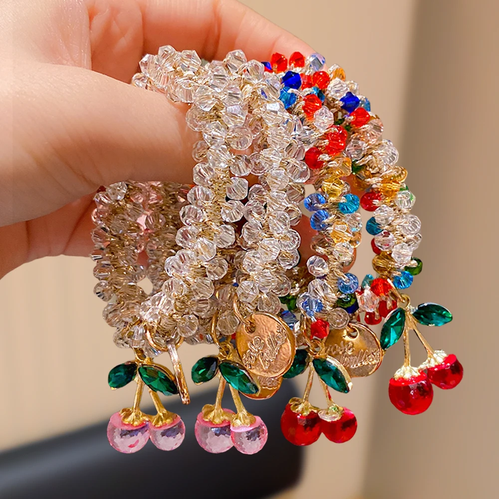 ربطات شعر على شكل كرز متعددة الألوان ثلاثية الأبعاد هدية لطيفة للفتيات تصميم نابض بالحياة مثالية لتصفيف الشعر اليومي وإكسسوارات الموضة