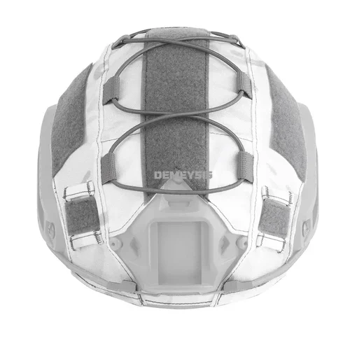 Imagen 2 del producto Funda para casco Airsoft, camuflaje táctico, tela para casco rápido, accesorios para casco de caza y tiro con cordón elástico