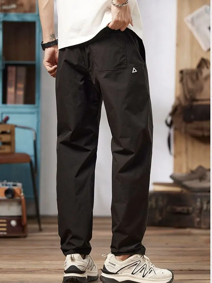 

Men's Casual Straight Leg Loose Fit Outdoor Pants Qui Dry Polyester Fiber mid Waist Zipper Closure Color Leisure Trou...