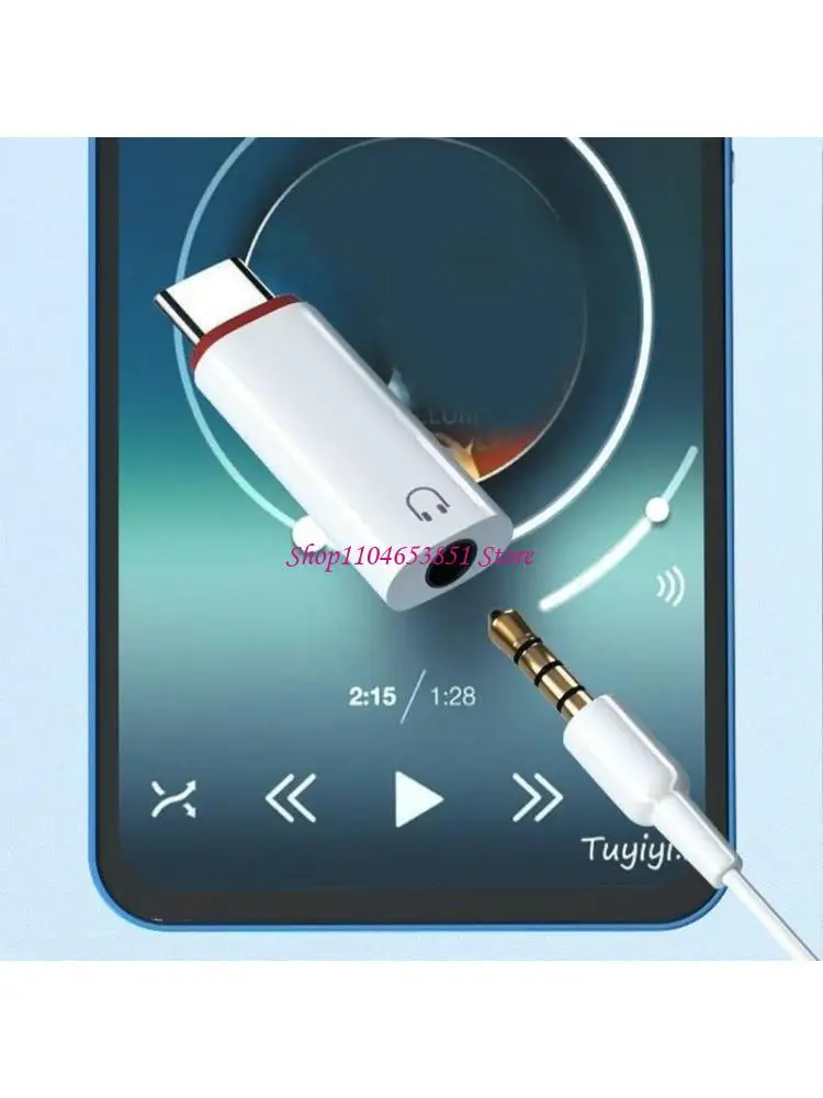

Lightweight Type C to 3.5mm Audios Adapter for Easy & Plugs and Play Use Without Additional Driver and Easy to Carry