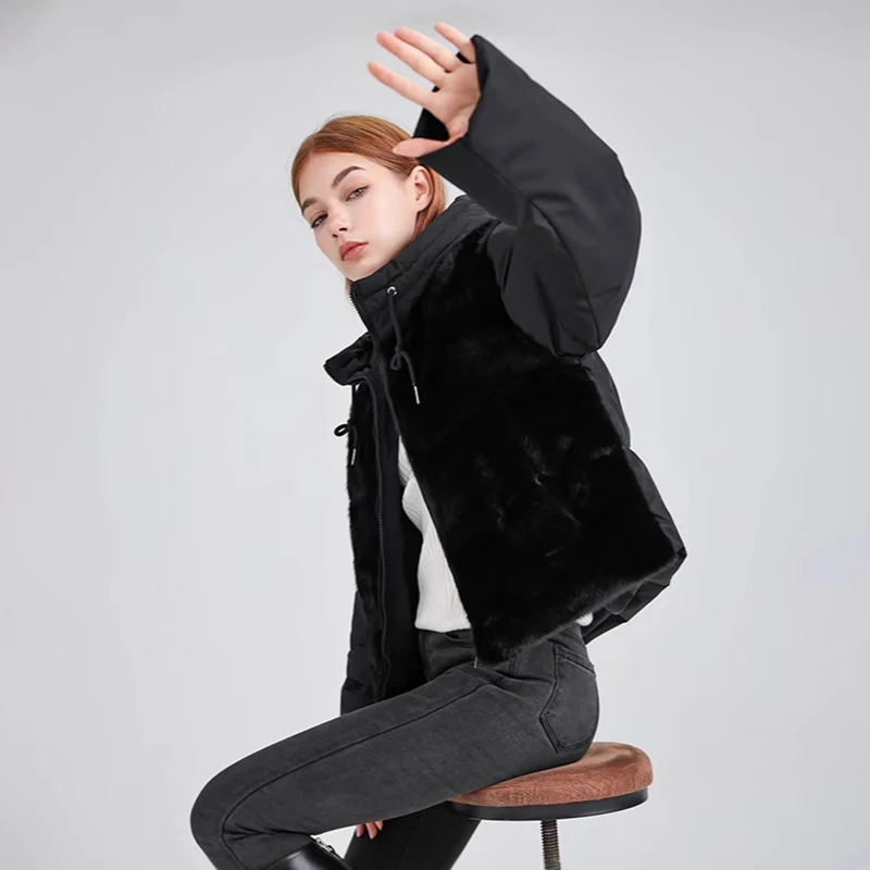 2025 nouvelle veste d'hiver pour femmes à la mode à capuche épaissi chaud coton manteaux couleur unie Simple classique vêtements d'extérieur pour femme