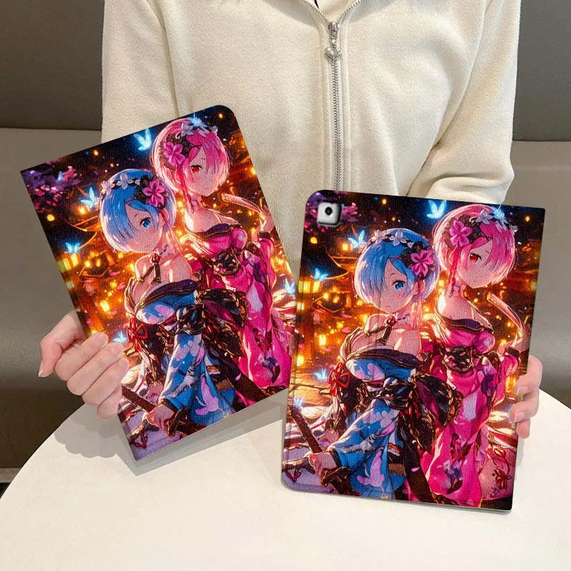 

Rem Anime Beautiful Sparkling For iPad Pro Air Mini 2 3 4 5 6 7 7th 8th 9th 10th 11th 10.2 9.7 10.5 10.9 11 12.9 13 Tablet Case