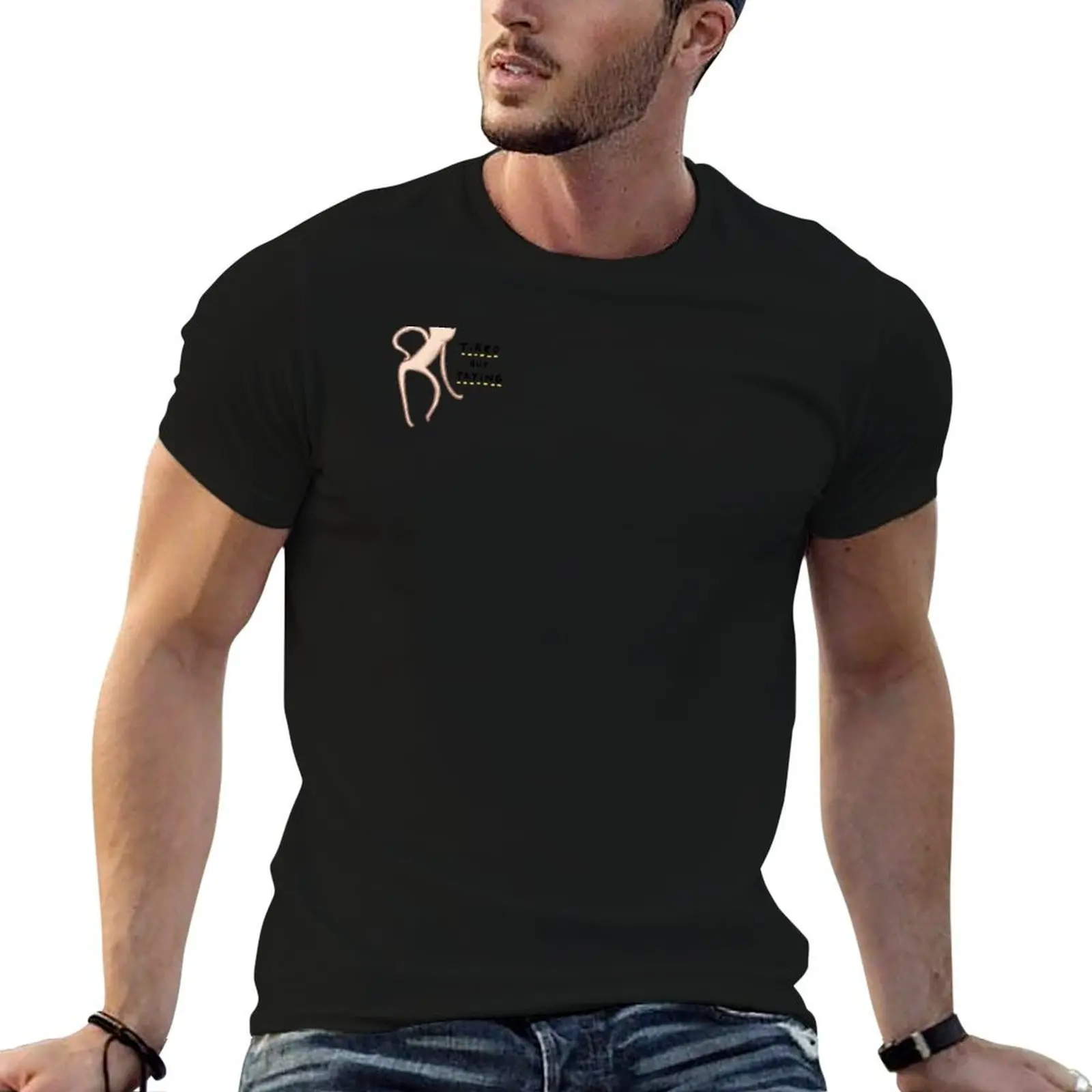 Honest Blob - T-shirt décontracté à manches courtes pour les vacances, avec inscription « Tired But Trying »
