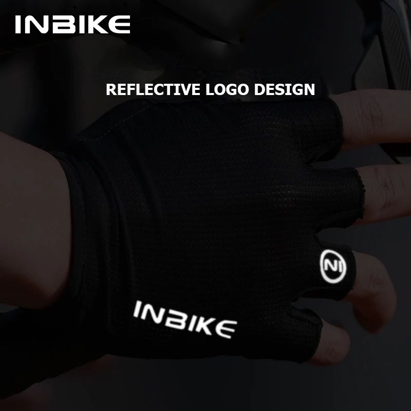 INBIKE Men\'s Cycling Gloves Half Finger Summer MTB Gloves Shock-absorption Mountain Bike Gym Sports Gloves Cycling Accessories
