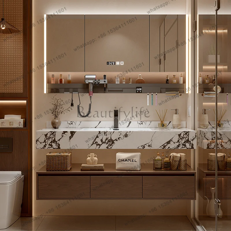 LJYCloset Mueble de tocador con lavabo Hamaki, mueble de baño, mueble para maquillaje sobre armario, mueble ahorrador de espacio para cuidado de la piel, gabinete, muebles de moda