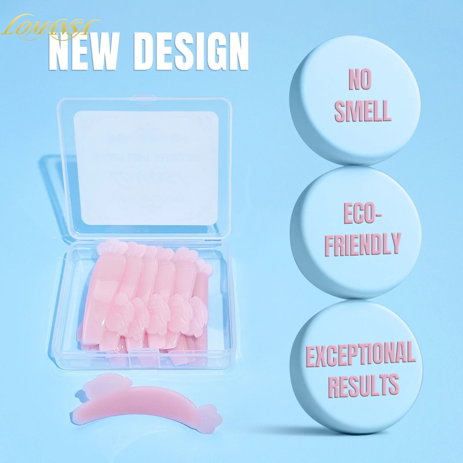 Lomansa 6 paia di cuscinetti per permanente ciglia in silicone Forniture per estensioni ciglia Accessori per il trucco Strumenti per il sollevamento delle ciglia per l'estensione delle ciglia