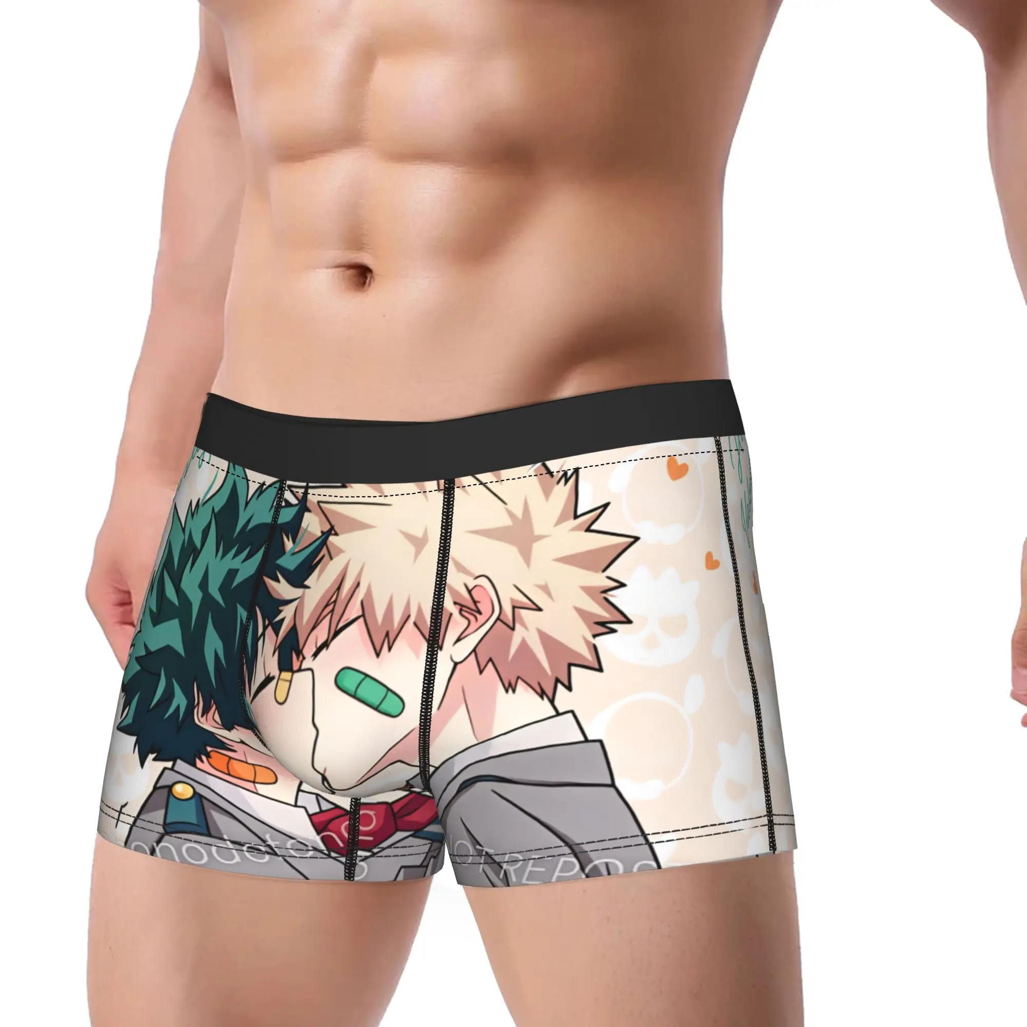 My Hero Academia-Deku Bakugo Underwear  Custom Boxer Shorts Trenky Men Panties Novelty Shorts Briefs Gift