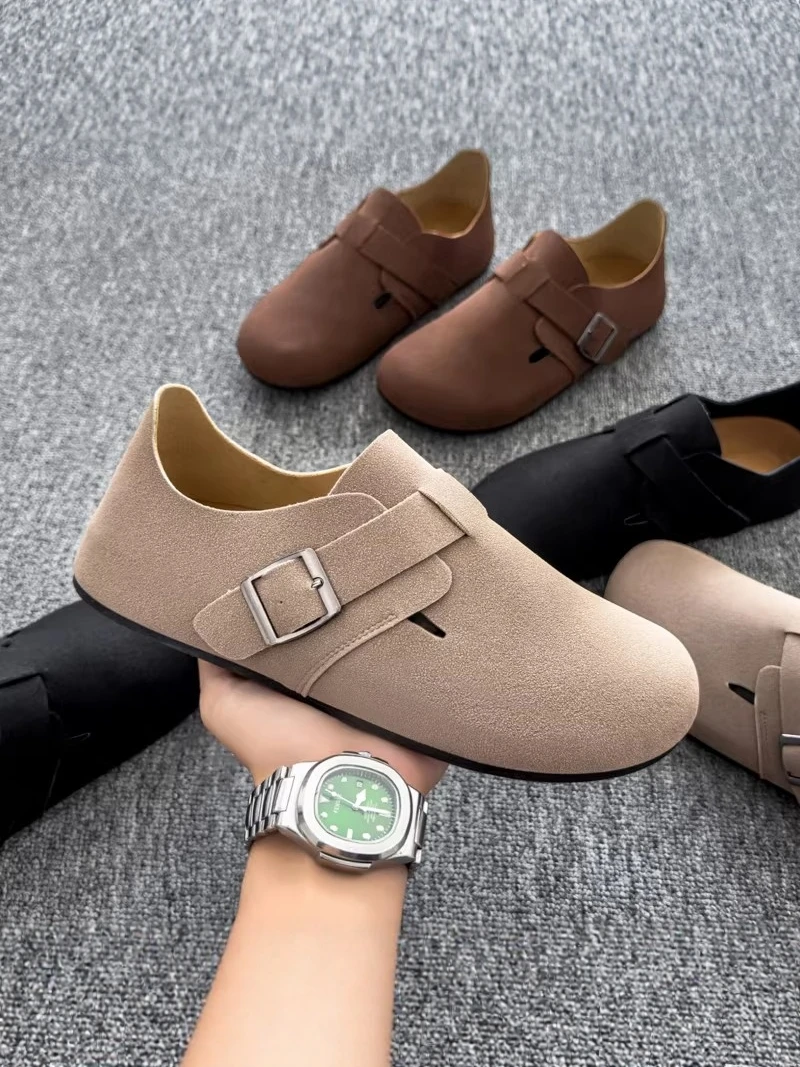 

Men's Birkfoot 2026 New Summer Thick Bottom Versatile Soft Bottom Lightweight Slip-On Sports Casual Shoes Breathable round Toe