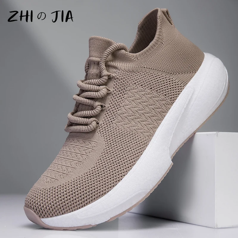 Spring Autumn Thick Bottom Socks Shoes High Top Mesh Breathable Sneakers Couple Casual Lightweight Comfortable Large Shoes 36-45