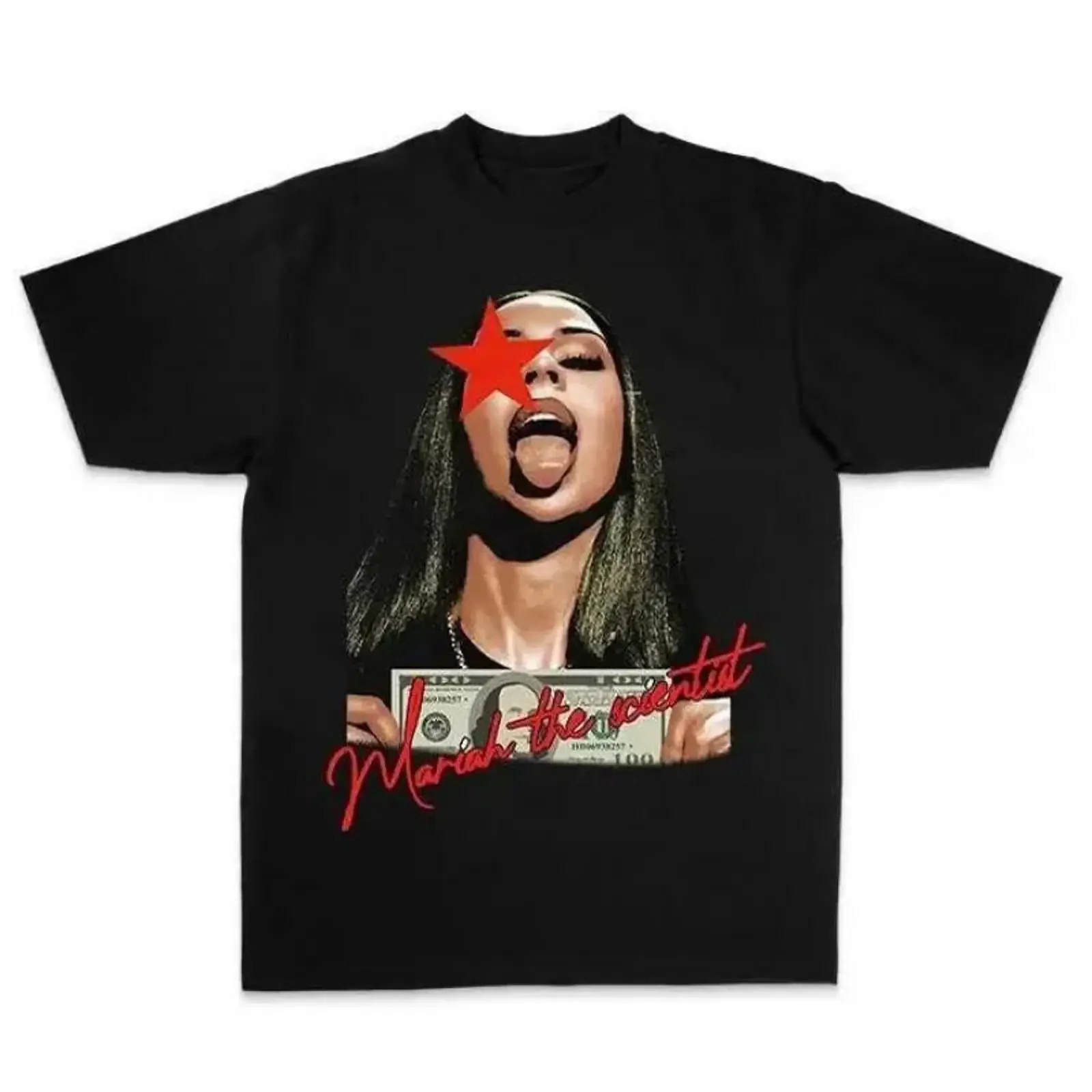Mariah The Scientist Retro Music Fan Cotton T shirt vintage Washed Stretched Soft Top For Everyday Wear Breathable Versatile
