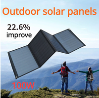 100W Solar Panel Folding Bag Output Solar Charger Portable Foldable Solar Charging Device Outdoor Portable Power Supply