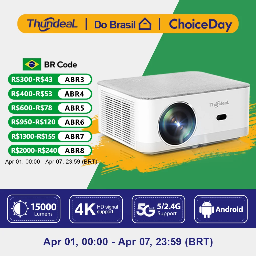 ThundeaL Mini Projetor Portátil TD92 Pro FHD 1080P Full HD Feixe 4K Vídeo WiFi Projetor Android TD92Pro Filme 3D Home Theater