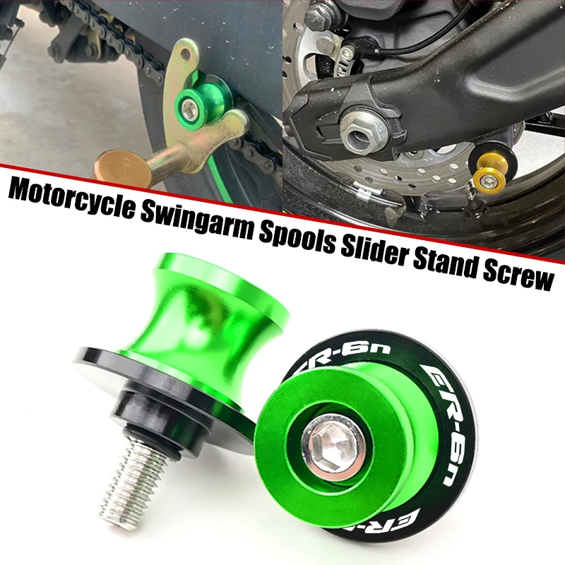 2025 New ER-6N Swingarm Spool Slider Stand Screws 10MM Bolts Fit For Kawasaki ER6N ER 6N 2007 - 2016 Motorcycle Accessories