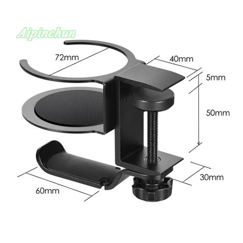 Aluminium Legierung Kopfhörer Halter Headset Halterung Aufhänger Metall Wand Clamp Haken Drehbare Kopfhörer Stehen Desktop Montieren