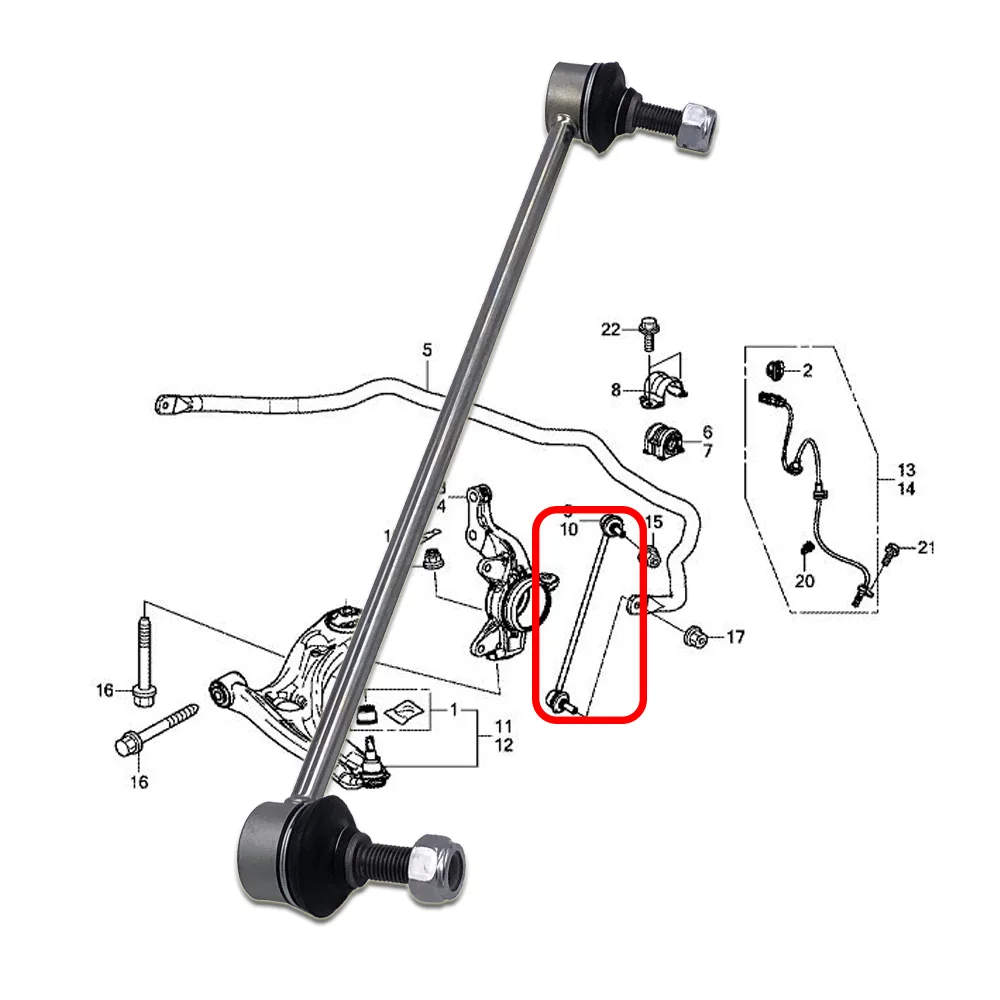 

FRONT Stabilizer Link L/R for HONDA JAZZ III 1.5 Flex 2008-2014 JAZZ IV GK 2013- 51325-T5A-003 51320-T5A-003 Sway Bar Link