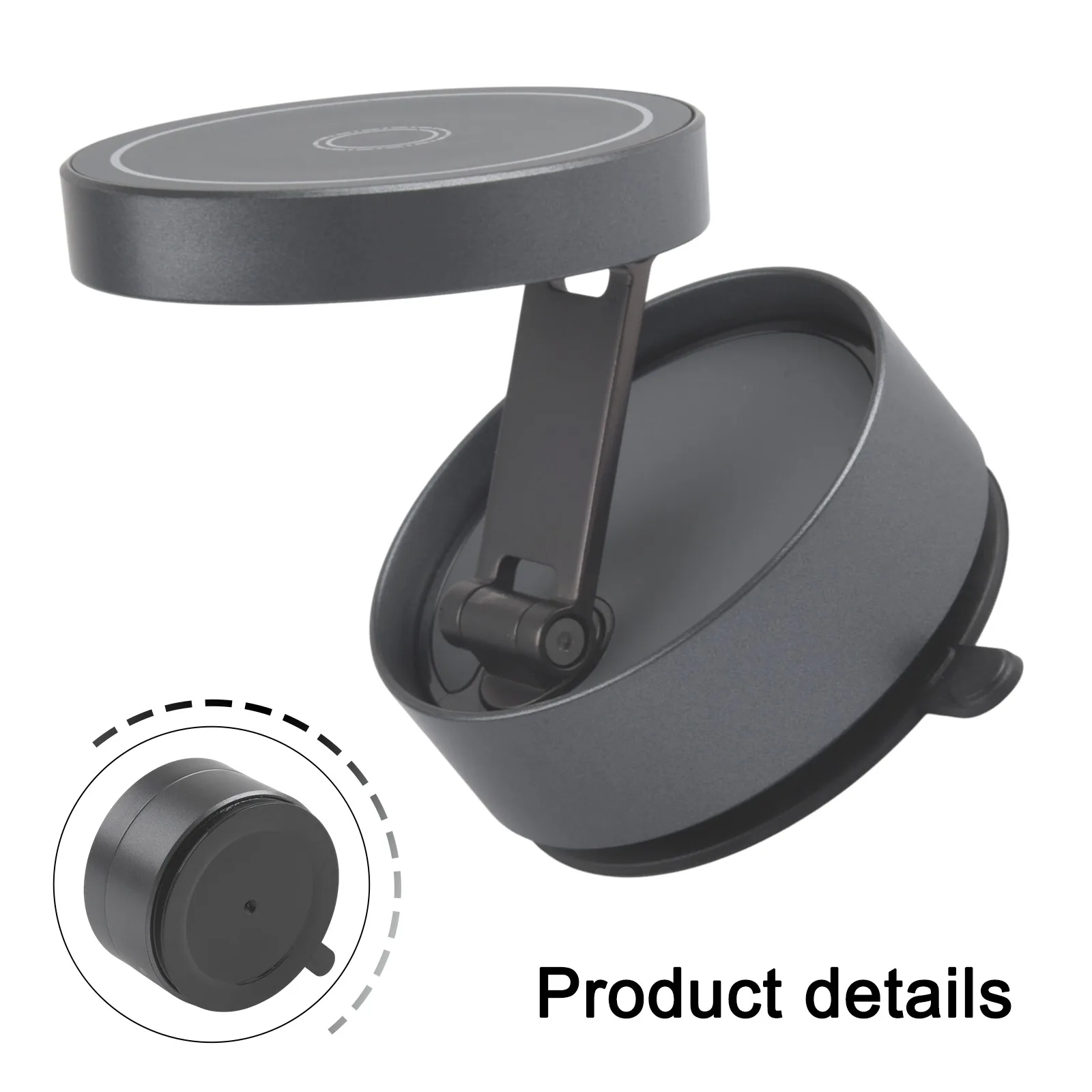 حامل هاتف مفرغ مغناطيسي 360 درجة مع تصميم دوار للسيارات والأسطح المنزلية يقدم تركيب آمن وقابل للتعديل #3