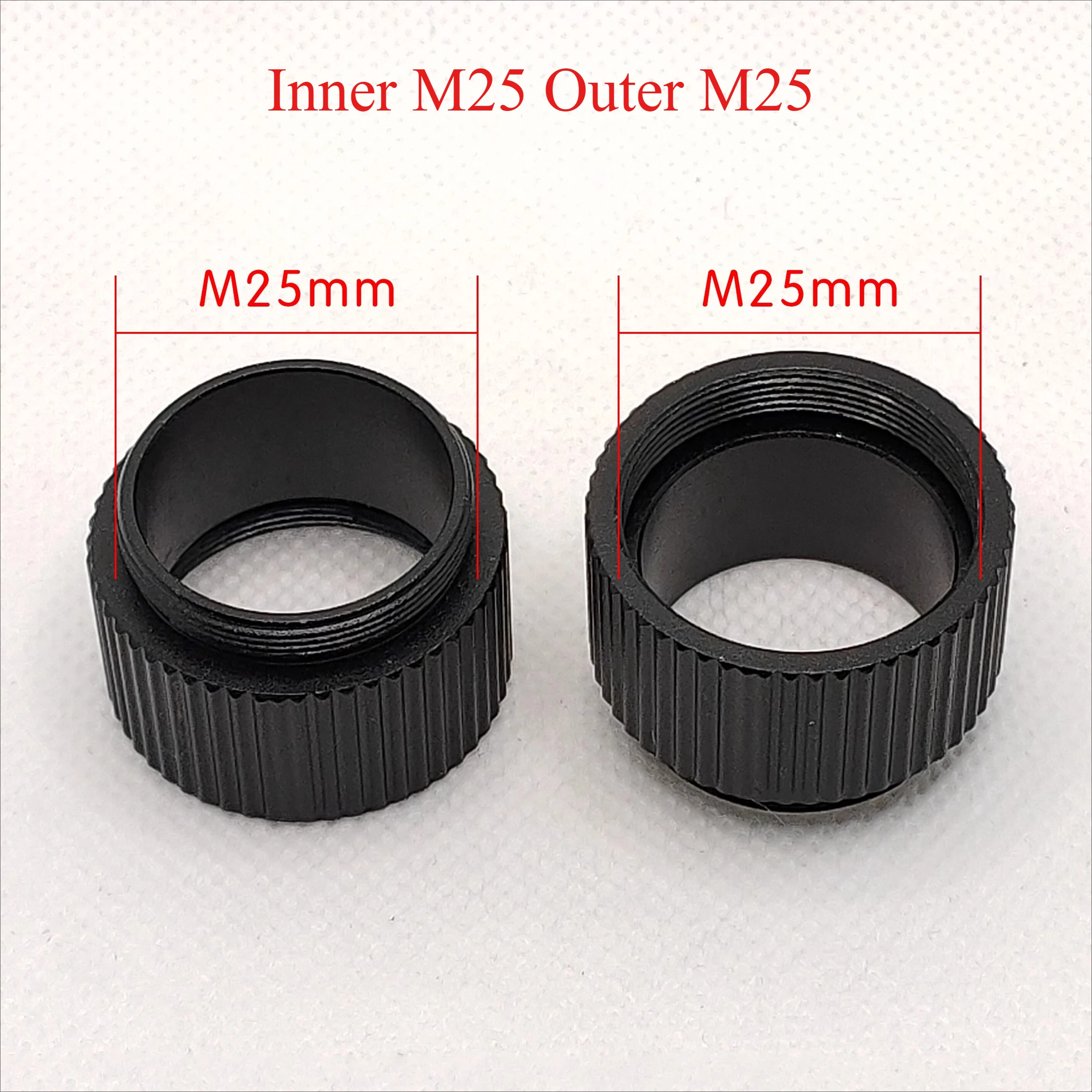 15mm Parfocal Length Extend Ring for Microscope Objectives M25-M25 RMS-RMS RMS-M25 Thread Onjective Adpter Ring