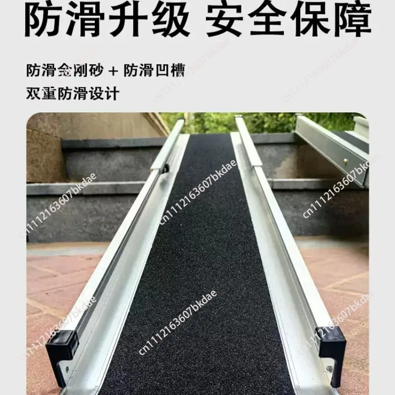 Wheelchair Ramp Board Portable Retractable on The Staircase Step Loading Ramp Board