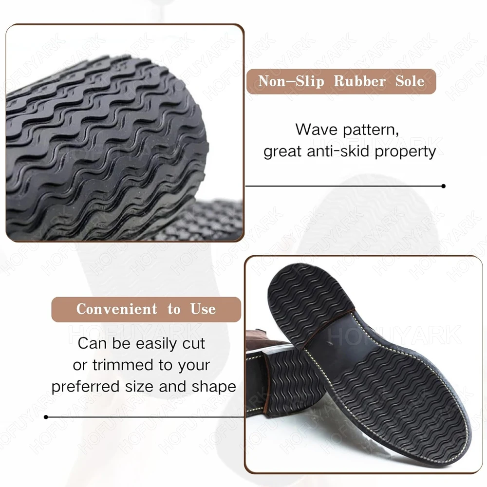 Rubber Sole Protector Sticker for Sneakers Outsole Cuttable Non-Slip Wear-resistant Full Sole Replacement Shoe Repair Material