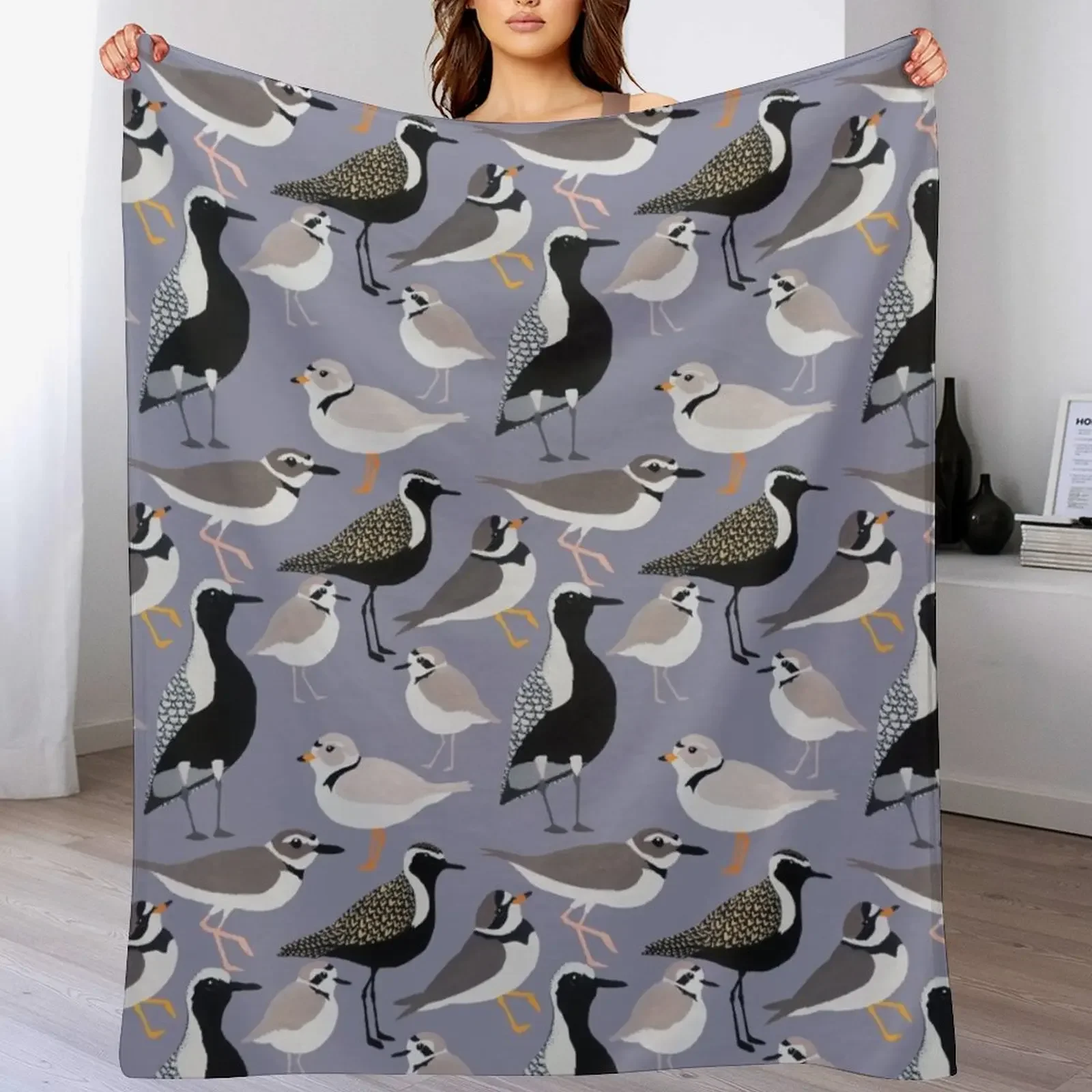 

Plethora of Plovers Throw Blanket Decorative Soft Throw Blanket for Couch Sofa