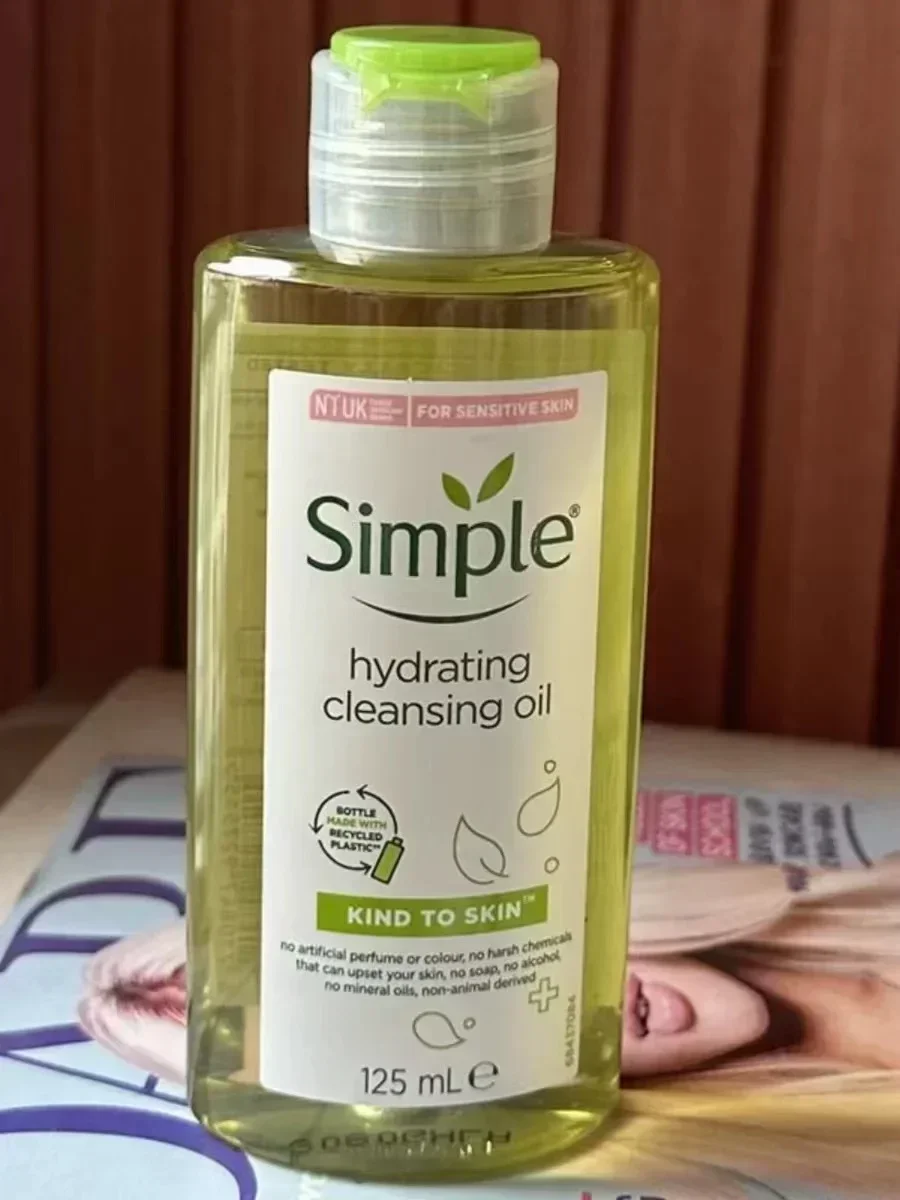 Simple Cleansing Oil 125ml Deep Mild Makeup Remover for Sensitive Skin Gentle & Portable Original Beauty Face Skincare Cosmetics