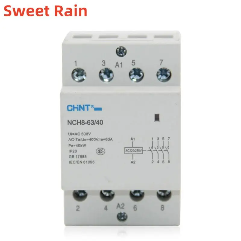 CHINT NCH8-40/40 NCH8-63/40 NCH8-40/40 Din السكك الحديدية المنزلية التيار المتناوب وحدات المقاولين للمنزل