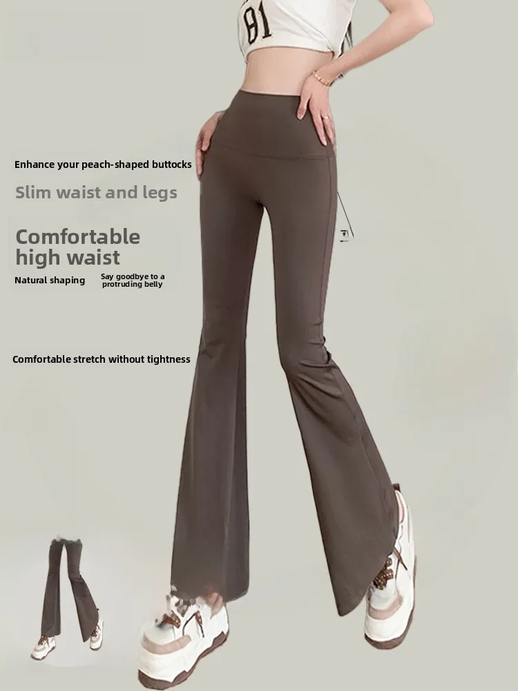 

Modal High-Waist Yoga Pants Women's Spring 2025 New Sle Elastic arkskin Bell Bot Slimming Tummy Control Long Leggings