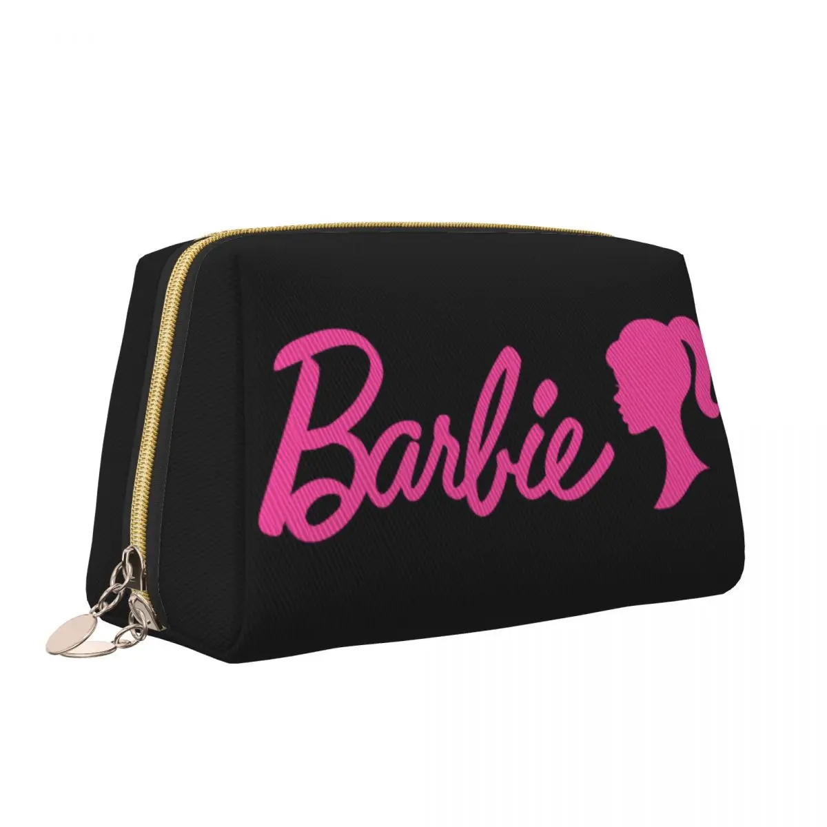 Large Capacity Barbie Logo Cosmetic Bags Waterproof Makeup Pouch Women Washbag Toiletry Kit