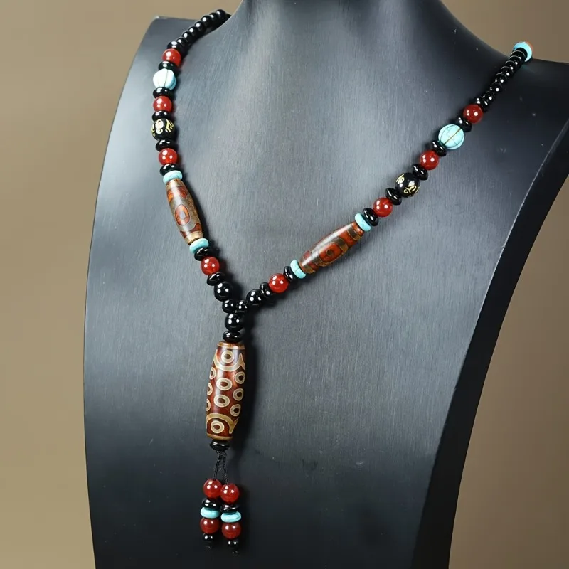 

Bohemian Agate Bead Necklaces, Sweater Chains, Ethnic Jewelry
