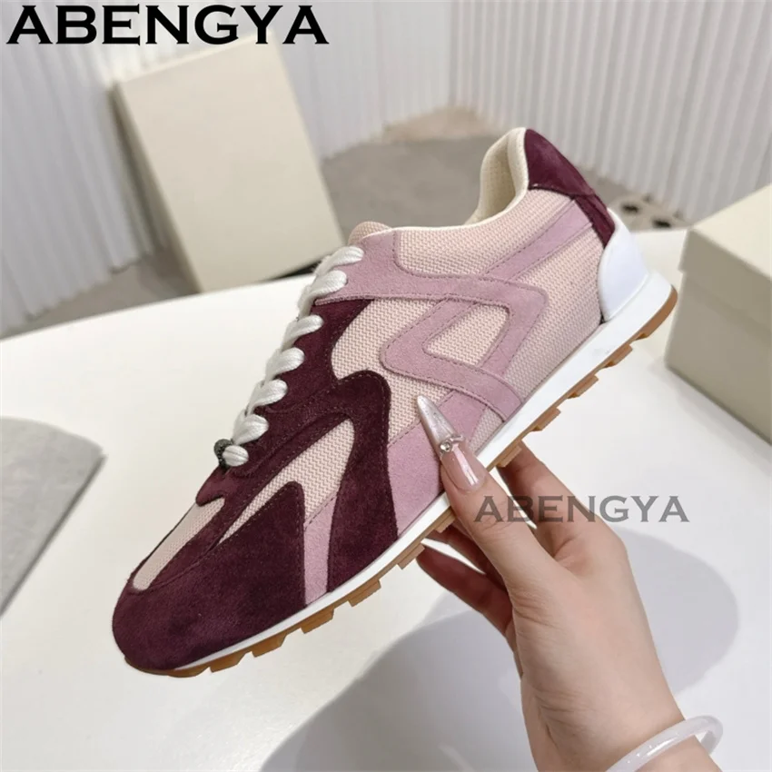 Women Multicolour Lace Up Casual Shoes Spring Summer Quality Breathable Comfortable Running Shoes Woman Sneakers Balance Shoes