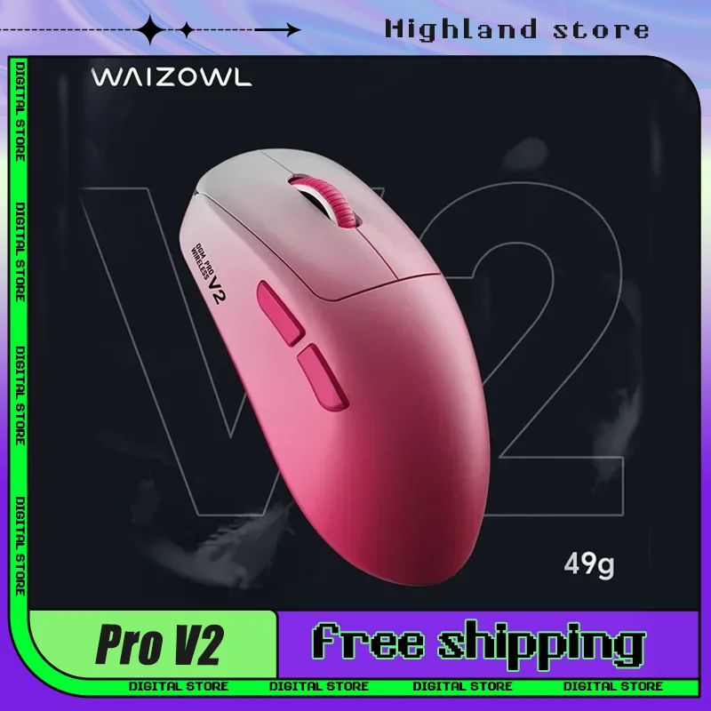 

Игровая мышь Waizowl Ogm Pro V2 8k 2,4G Беспроводная Bluetooth 3 режима легкая Скандинавская Paw3950 32000dpi офисная компьютерная геймерская мышь в подарок