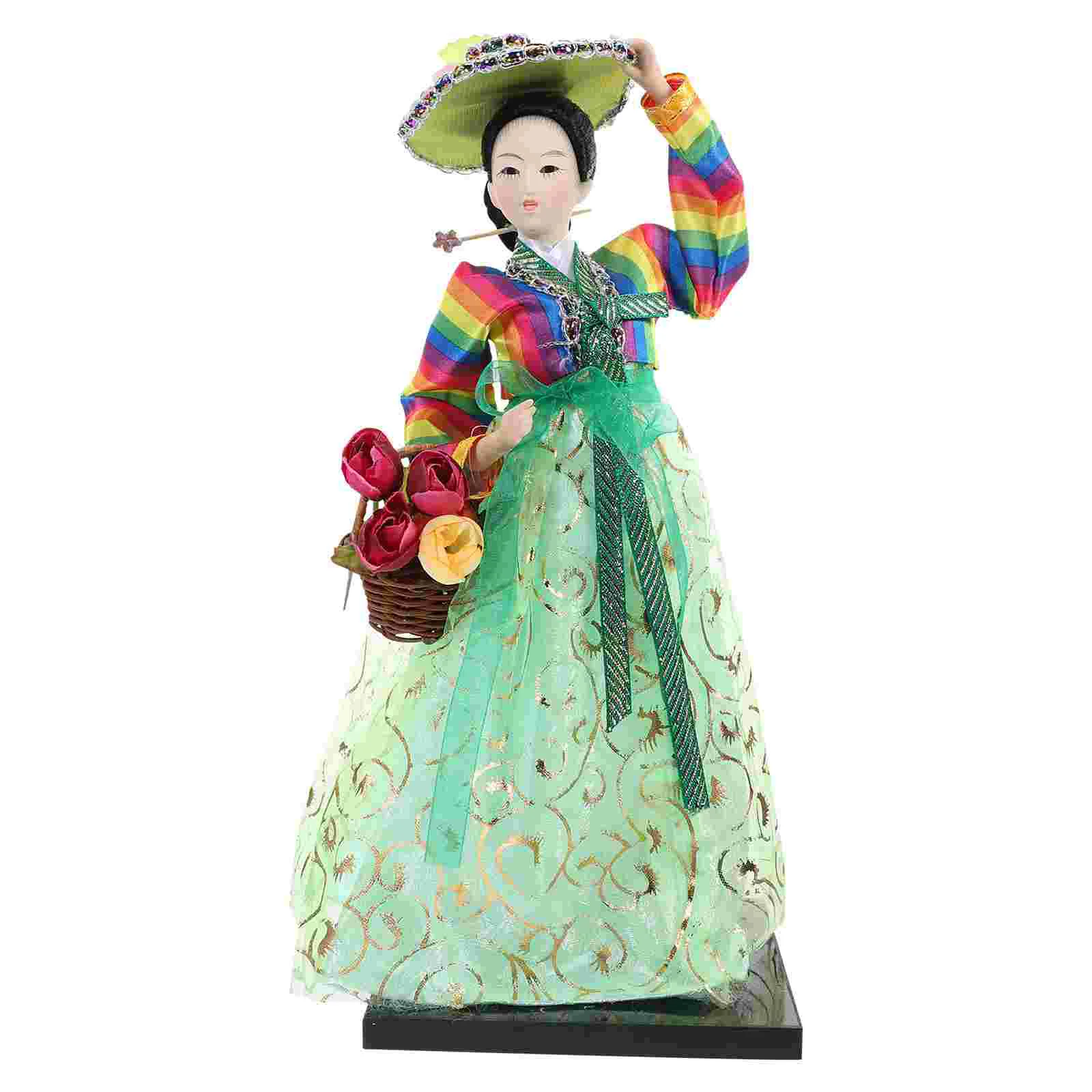 

Korean Miniature Figurines Girl Toys for Girls Tabletop Ornament Desktop Decor Clan-style Person Vintage Statue