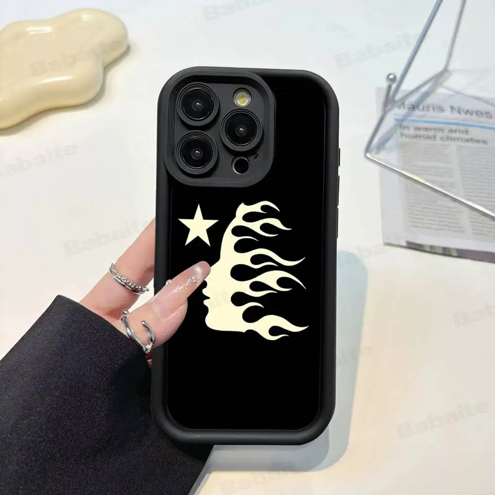 H-HellstarS Fashion Logo Silicone Soft Phone Case For iPhone 17 16 15 14 Plus 13 12 Mini 11 Black Cover view 6