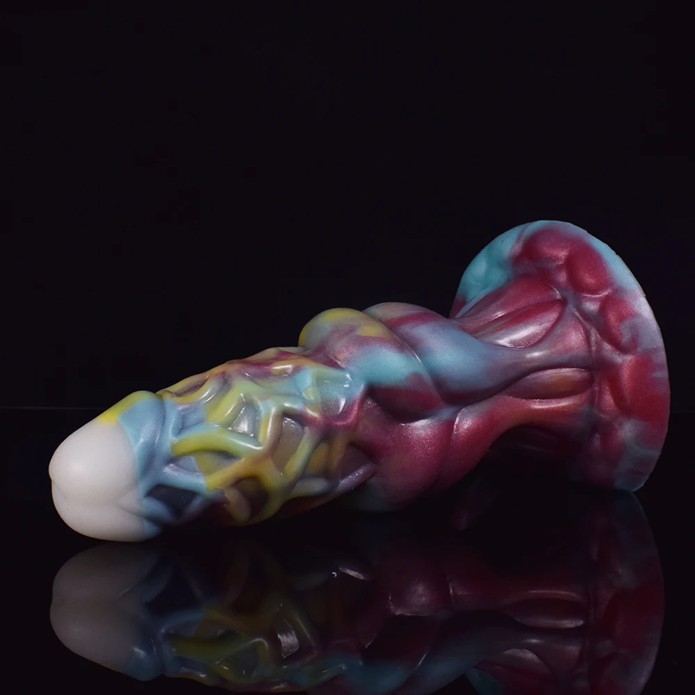 QKKQ Soft Silicone Fantasy Dildo with Strong Suction Cup Realistic Alien Penis Big Knot Butt Plug Anus Sex Toys For Men Women