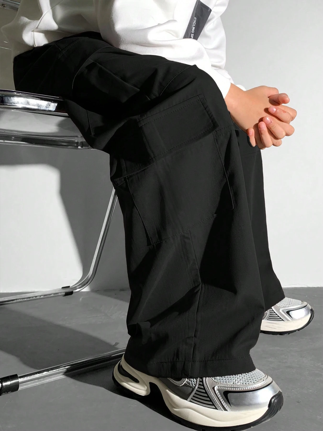 Pantalons pour garçons, salopettes, style multi-poches, taille grande et moyenne pour enfants, adapt