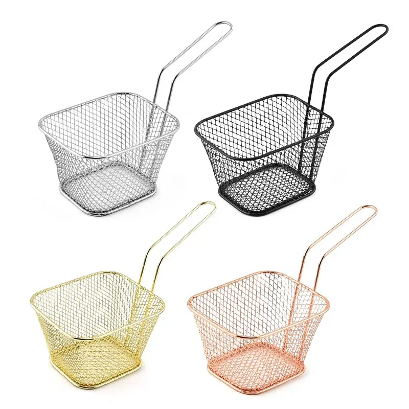 New French Fries, Fried Baskets, Snacks, Fried Chicken, Mesh Baskets, Oil Filters, Western Restaurants, Creative Mini Baskets