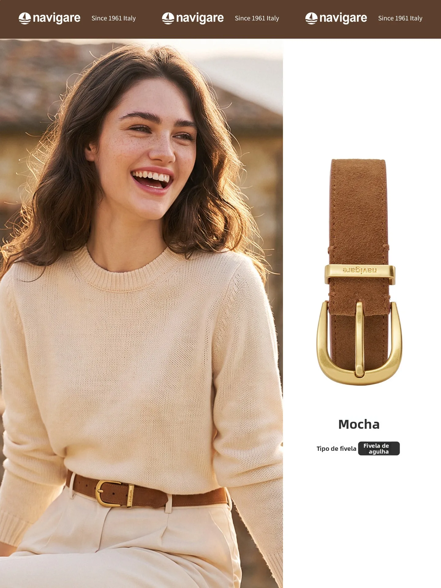 navigare-brown-leather-alloy-buckle-belt-women's-simple-versatile-velvet-surface-thin-belt-fashionable-casual-accessory