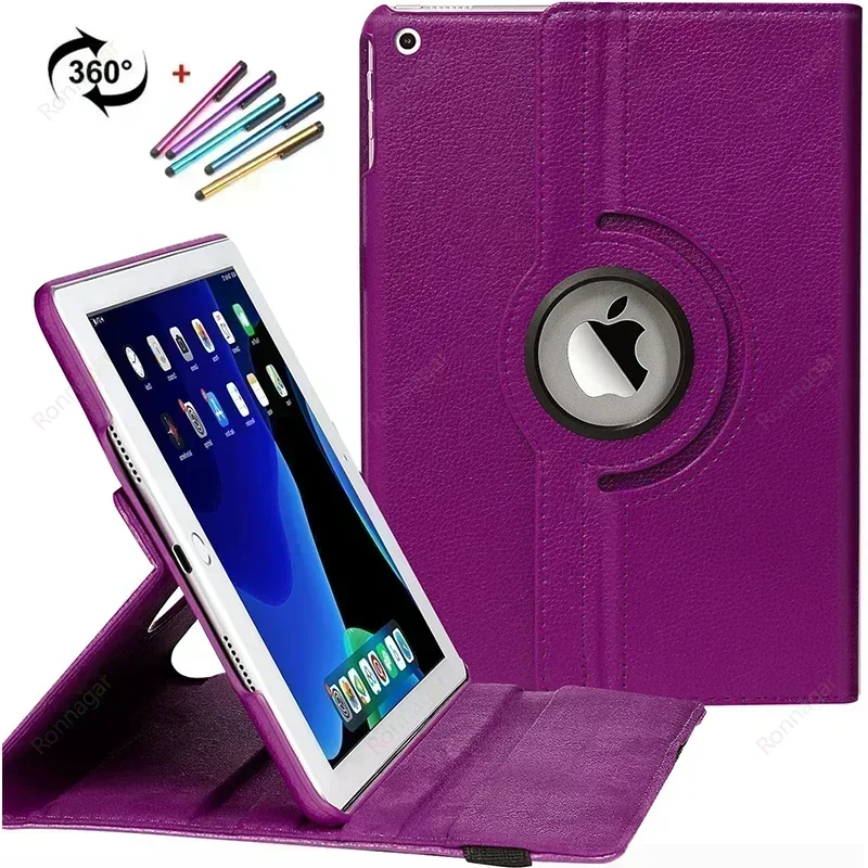 Case For iPad Air 2 Air 1 Cover 5th 6th 7 8 9 10.2 Funda iPad 9.7 2018 2017 Tablet Cases 360 Degree Rotating Leather Smart Coque