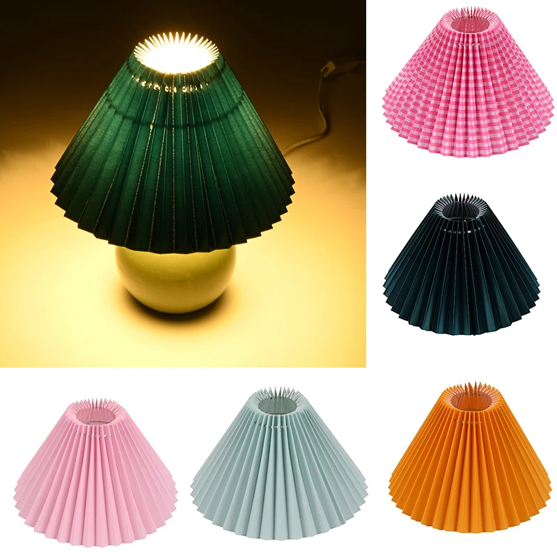 Pendant Lampshade Fabric Table Lamp Pleated Lampshade Bedroom Hotel Bottom Opening 230MM Slant Height 160MM Lighting Accessories