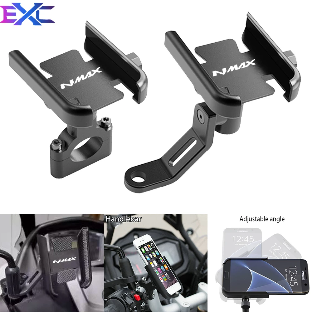 

Для Yamaha Nmax 125 155 NMAX125 NMAX 155 15, алюминиевый велосипедный держатель для мобильного телефона, руль, GPS-подставка, кронштейн