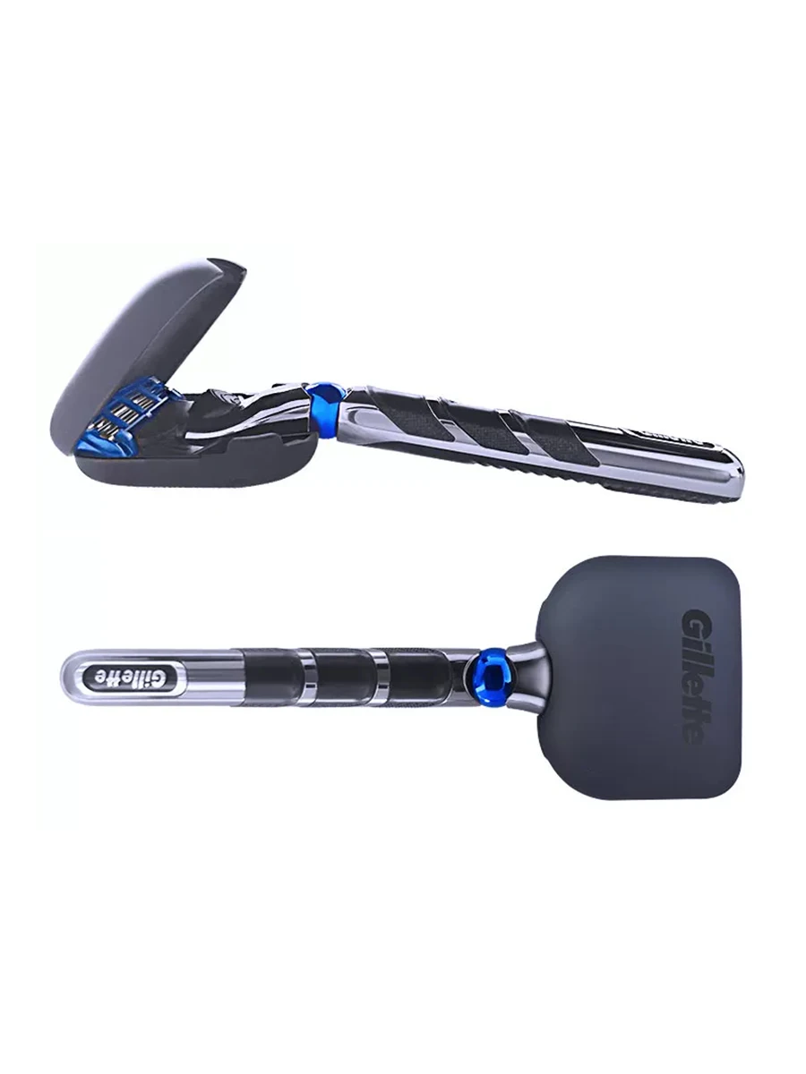 Gillette Rasierklingenkopf Reise-Schutzhülle Tragbar Mit Drainagelöchern Passend für Mach3 Fusion5 SkinGuard FlexBall Power Rasierer – Detail 2
