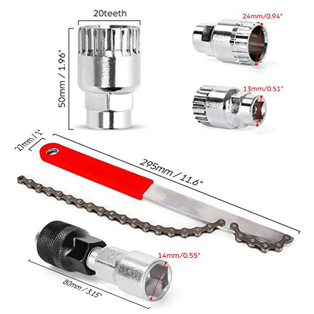 

Crank Extractor Bottom Bracket Remover Spanner Freewheel Chain Whip Remover Cassette Removal Tool For Bike Bottom Bracket