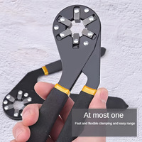 1pcs 6/8 Inch Multifunctional Magic Wrench Household Maintenance Adjustable Twisting Hand Clamping Socket Outer Hexagonal Tool