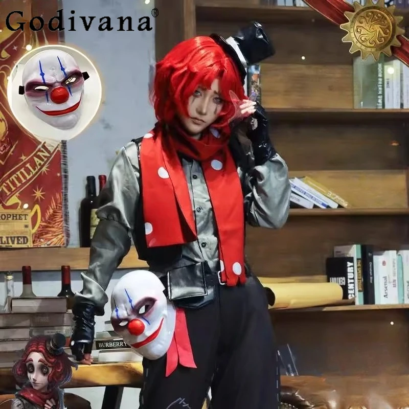 

Weeping Clown Joker Costume for Halloween Men Christmas Festival Party Daily Pant Set Men Fashionable Role Playing Outfits