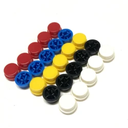 10PCS/LOT 12X12X7.3 Round Tactile Button Caps For 12*12*7.3 mm Tact Switches 5 Colors Switch Cap 12x12x7.3 mm A24 Switch Button