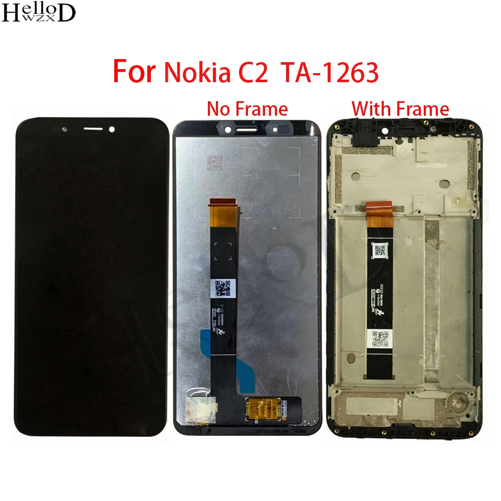 

5,7 "Мобильный ЖК-дисплей для Nokia C2 ЖК-дисплей сенсорный экран дигитайзер с рамкой в сборе запасные части для Nokia C2 ЖК-инструменты