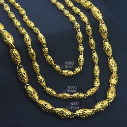 Mens Women Bead Chain 6mm 8mm Width Necklace Link Jewellery 50cm 60cm 70cm Length