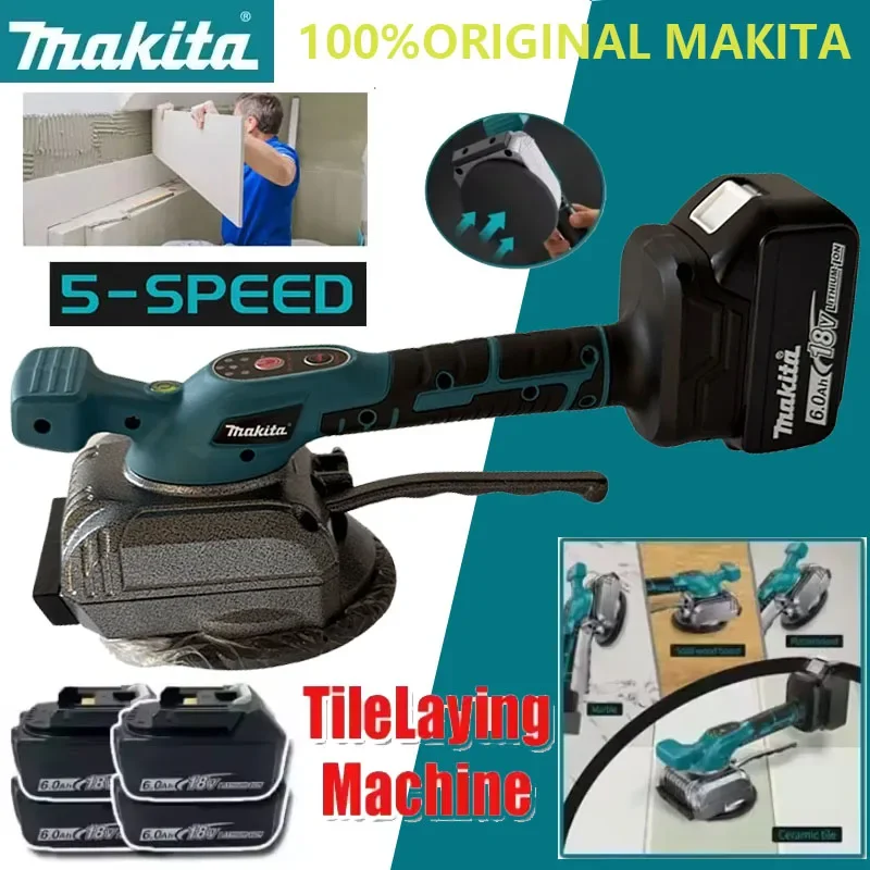 

Makita Tile Vibration Leveling Machine 5-SPEED Adjustable Cordless Tile Installation Tool Wall Floor Power Tool For 18V Battery
